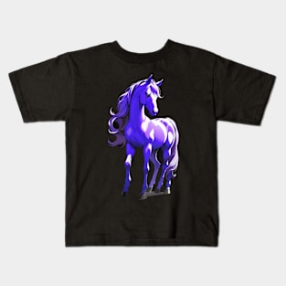 Purple Fantasy Horse Kids T-Shirt